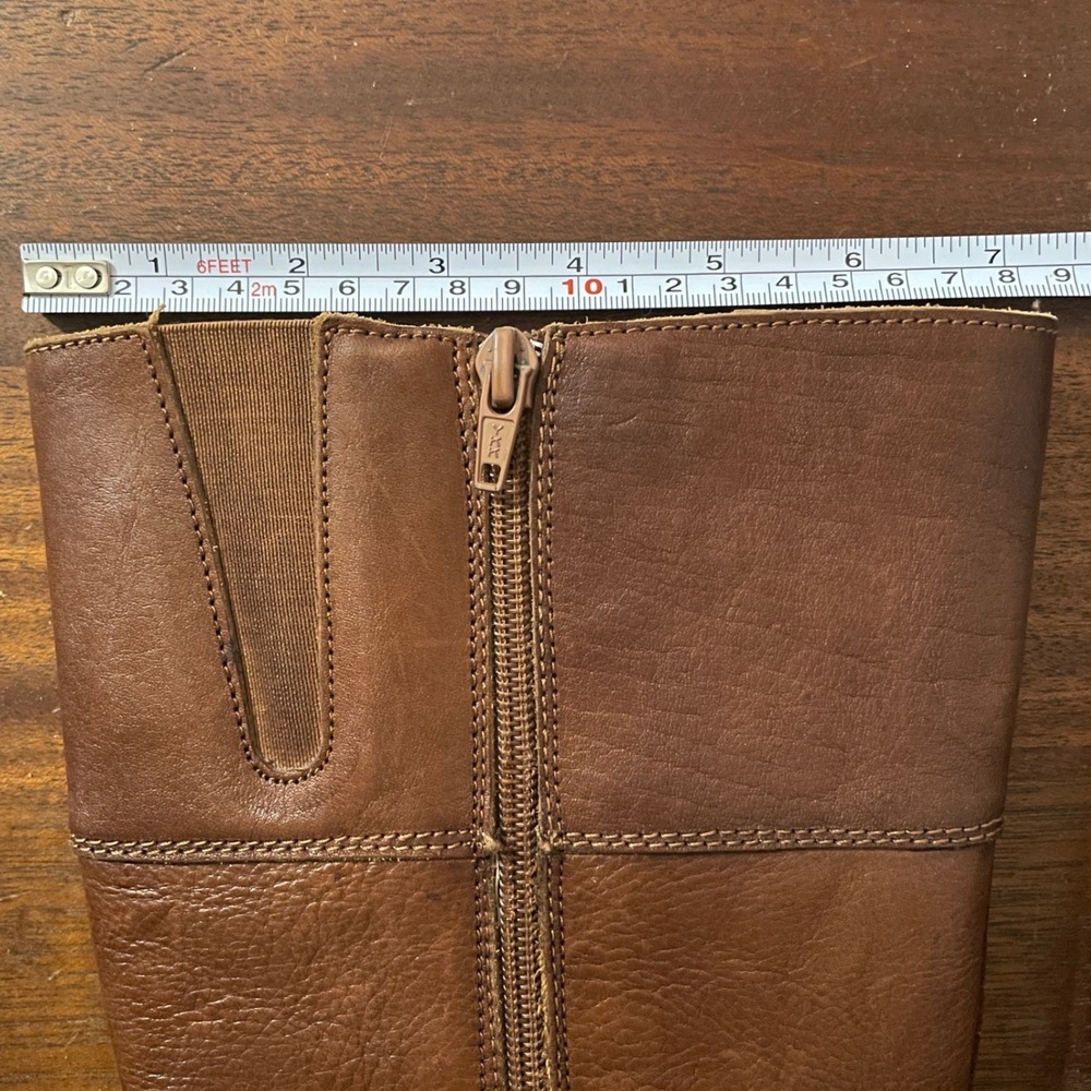 Miz Mooz Brown Leather Riding Boot Side Pocket Zip Up‎ Calf Boot 7.5 - Picture 13 of 14
